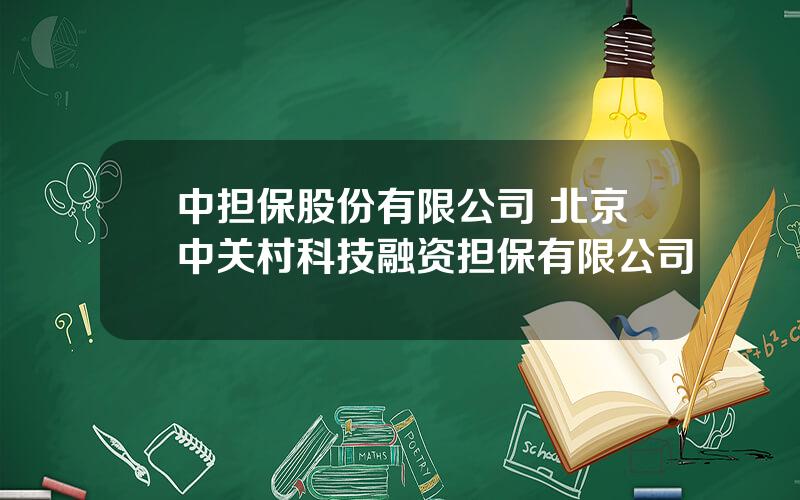 中担保股份有限公司 北京中关村科技融资担保有限公司